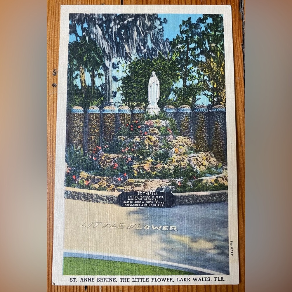 Vintage Post Card St. Anne Shrine Lake Wales, Florida